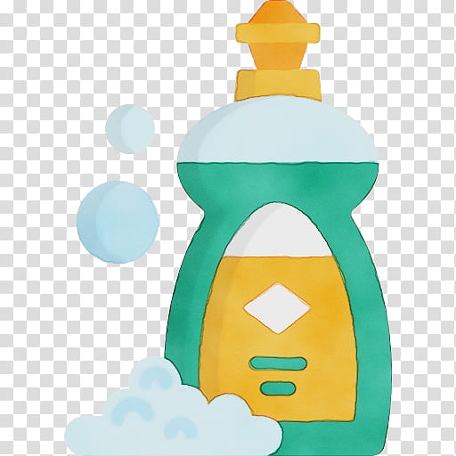 Baby Bottle, Watercolor, Paint, Wet Ink, Dishwashing, Dish Detergent Soap, Sponge, Cleaning transparent background PNG clipart