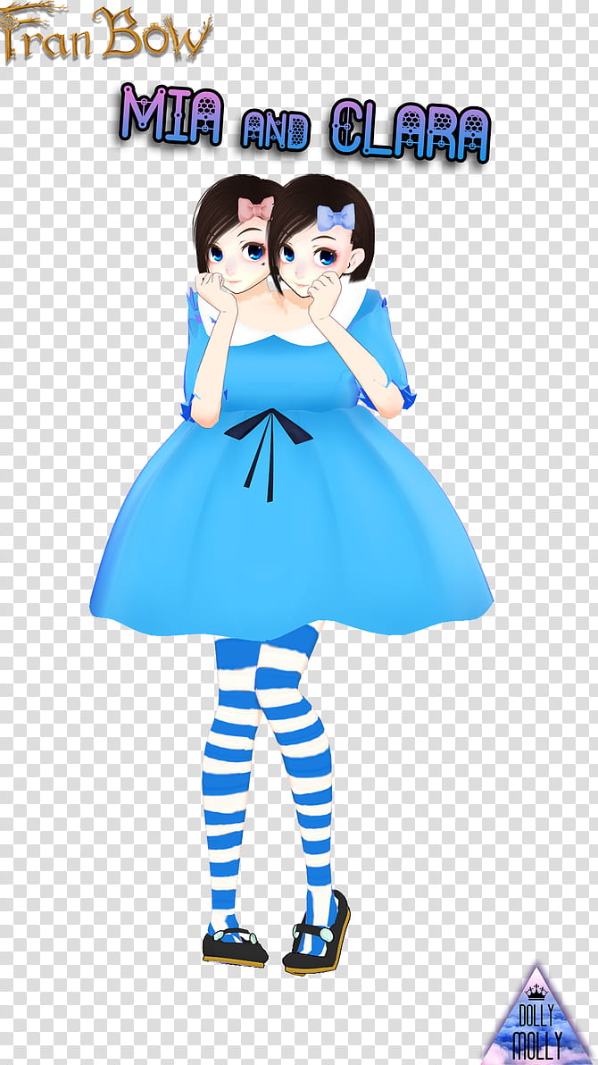 [MMD] MIA and CLARA, Fran Bow (DL MODEL!!), transparent background PNG clipart