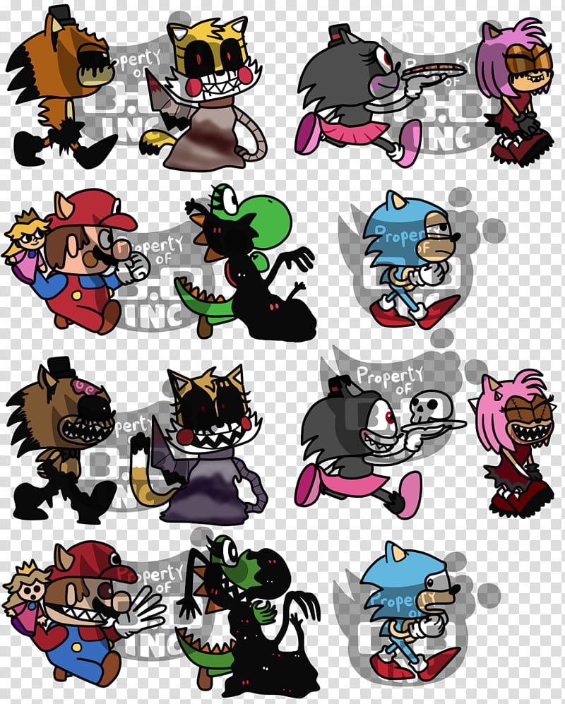 SPS R Title Screen Characters transparent background PNG clipart