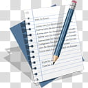 Oxygen Refit, abiword, blue pencil on spiral notebook illustration transparent background PNG clipart