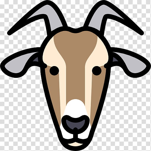 Cartoon Sheep, Goat, Nose, Horn, Head, Goats, Snout, Line transparent background PNG clipart