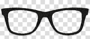 Lentes para dolls, black framed eyeglasses illustration transparent background PNG clipart