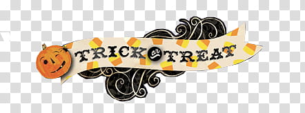 Halloween Mega, Trick or Treat banner illustration transparent background PNG clipart