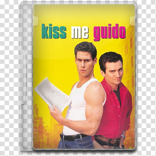 Movie Icon , Kiss Me, Guido, Kiss Me Guide DVD case transparent background PNG clipart