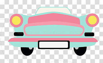 cute for Girls  s, green and pink car art transparent background PNG clipart