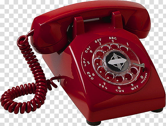 s, red rotary telephone transparent background PNG clipart