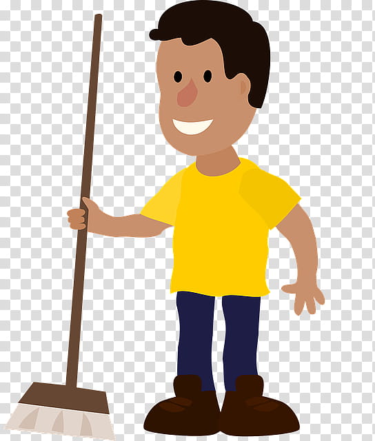 Boy, Janitor, Service, Cleaner, Cleaning, Standing, Male, Line transparent background PNG clipart