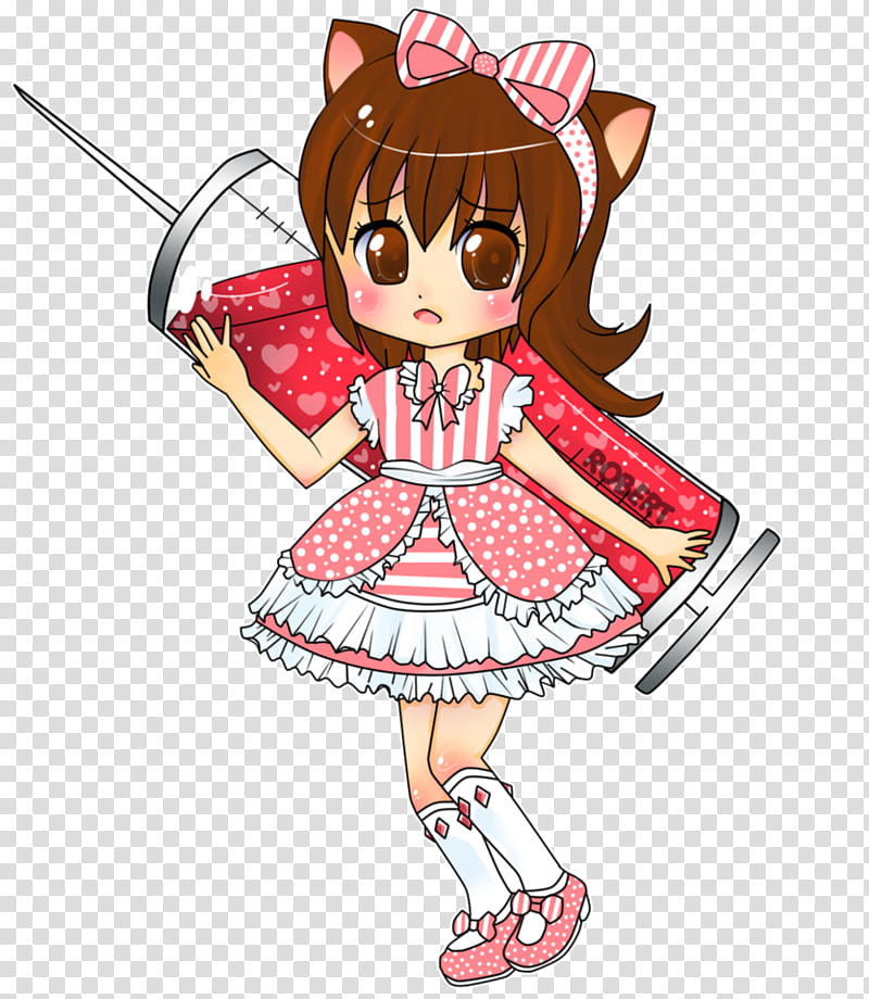 DeDecoraciones s, brown haired female character holding syringe art transparent background PNG clipart