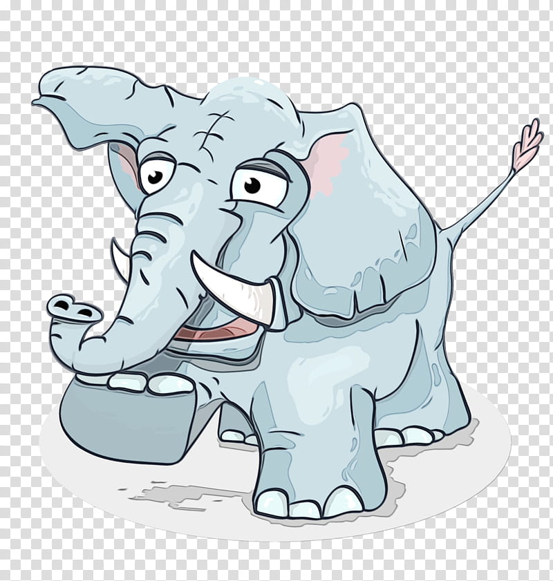 Indian Elephant, Watercolor, Paint, Wet Ink, African Elephant, Dog, Canidae, Mammal transparent background PNG clipart