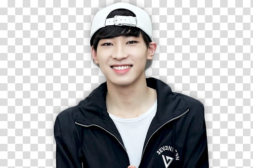 Seventeen Wonwoo, man wearing zip-up jacket transparent background PNG clipart