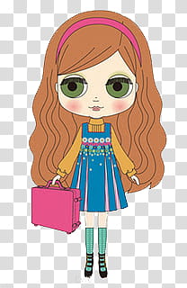DeDecoraciones s, girl carrying pink suitcase transparent background PNG clipart