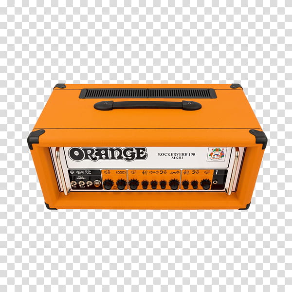 Background Orange, Guitar Amplifier, Orange Rockerverb 50 Mkiii, Orange Rockerverb 100 Mkiii, Instrument Amplifier, Electric Guitar, Orange Music Electronic Company, Orange Dual Dark 100 transparent background PNG clipart