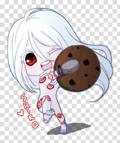 Shiro!, girl holding doughnut transparent background PNG clipart