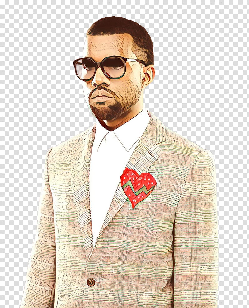 Music Poster, Kanye West, 808s Heartbreak, Hip Hop Music, Moustache, Singer, Glasses, Beard transparent background PNG clipart