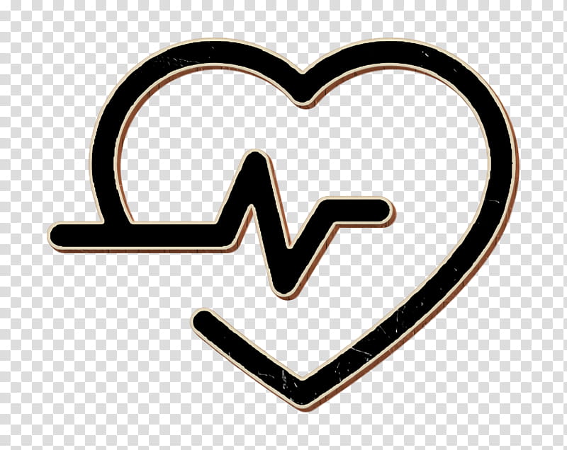 Health icon medical icon Lifeline in a heart outline icon, Text, Symbol, Logo transparent background PNG clipart