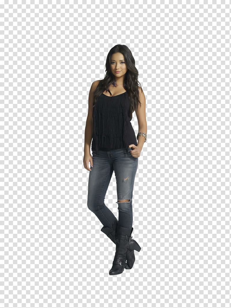 Pretty Little Liars GIRLS BUENA CALIDAD, woman standing while hand on pocket transparent background PNG clipart