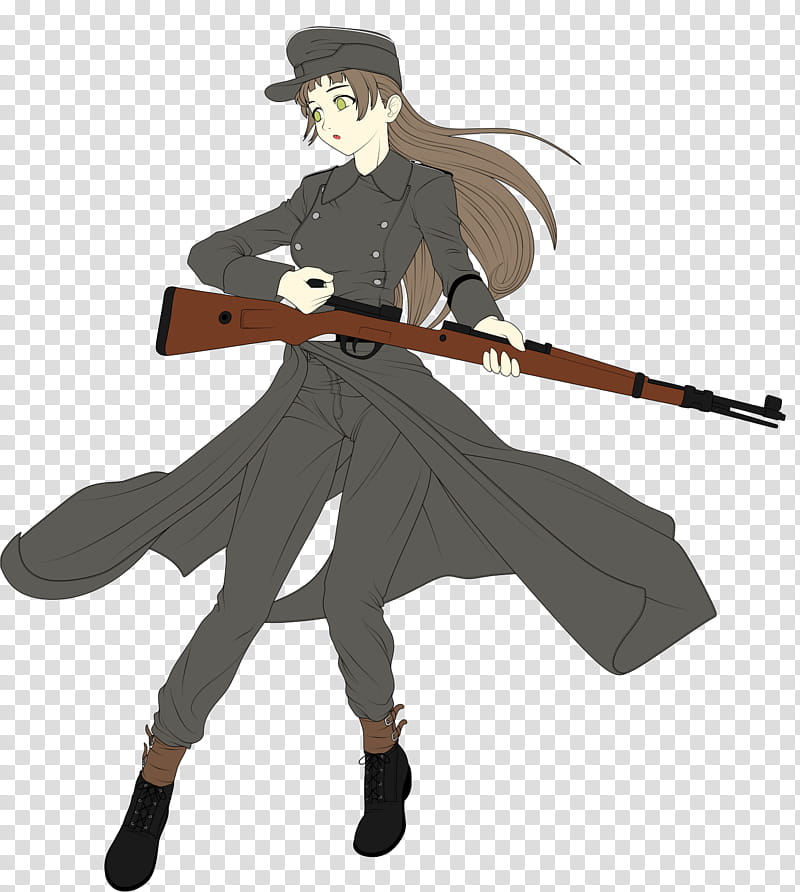 Rifle Girl Last UPDATED for the Base Color, woman holding rifle illustration transparent background PNG clipart