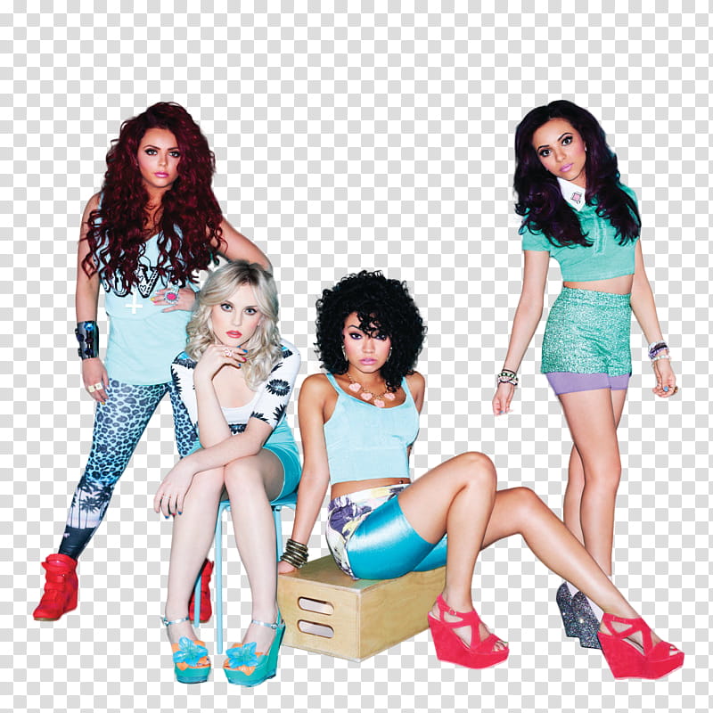 Little Mix Render, four women wearing formal attires transparent background PNG clipart