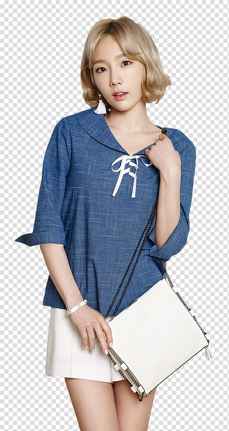 Taeyeon MIXXO , SNSD Kim Taeyeon holding crossbody bag transparent background PNG clipart