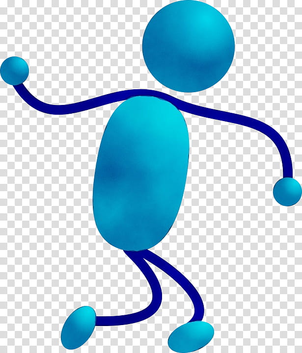 Gentleman / Blue Stick figure Matchstick Man MAN Marketing Inc., Watercolor, Paint, Wet Ink, Microsoft Azure, Cartoon, Matchstick Men, Turquoise transparent background PNG clipart