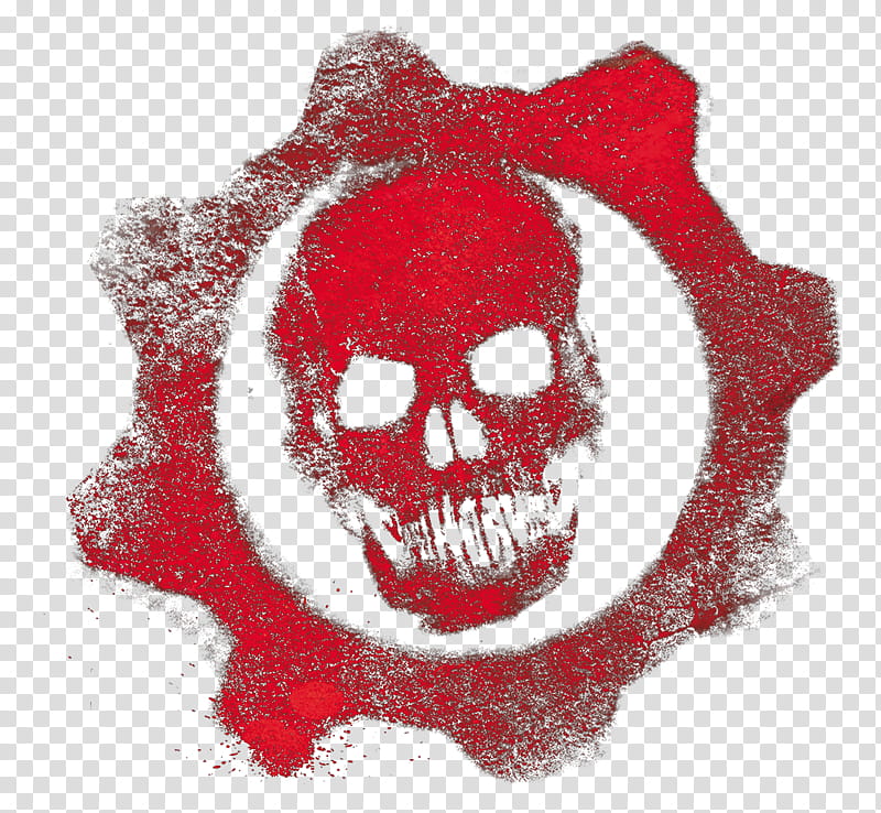 Gears of War Logo Crimson Omen, red skull transparent background PNG clipart