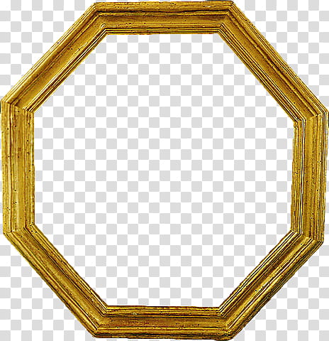 Antique Frames  s, octagonal brown wooden frame transparent background PNG clipart