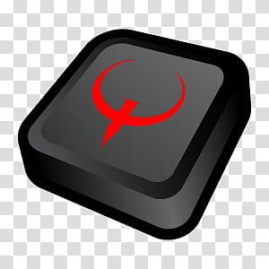 D Cartoon Icons II, Quake, cube black emblem illustration transparent background PNG clipart