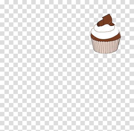 Cupcake Cut, white and brown cupcake drawing transparent background PNG clipart