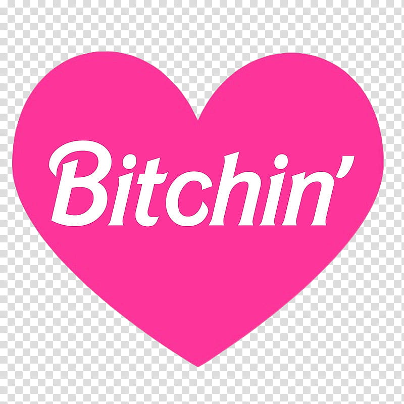 Aesthetic pink mega , white bitchin text transparent background PNG clipart