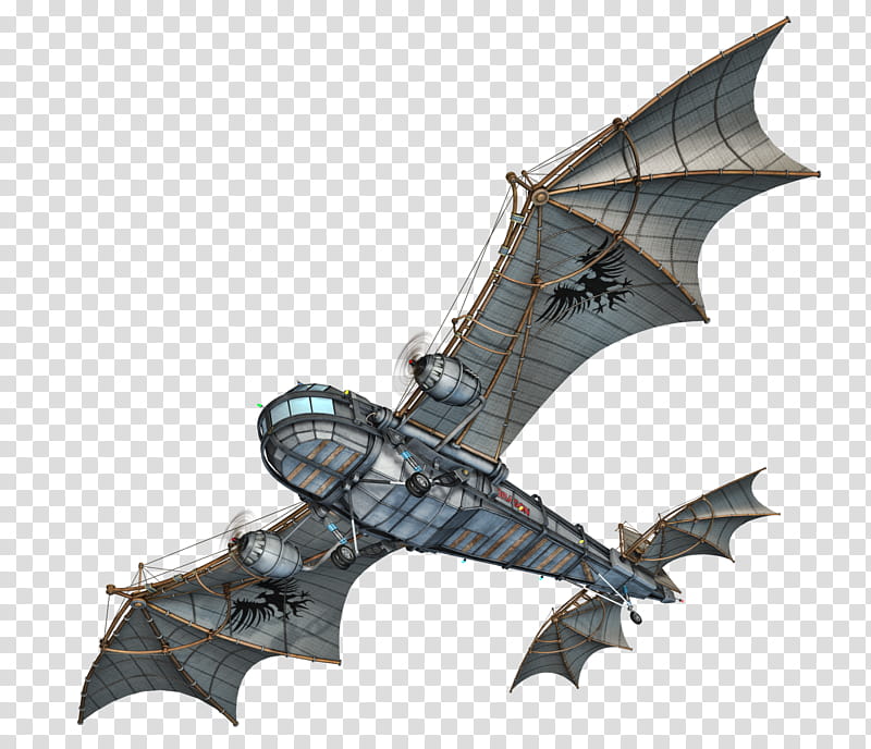 Steam Dragon , gray Gryphon airship transparent background PNG clipart