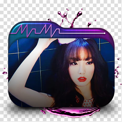 SNSD Mr Mr Official Teasers Folder Icon , Taeyeon , female celebrity folder icon transparent background PNG clipart