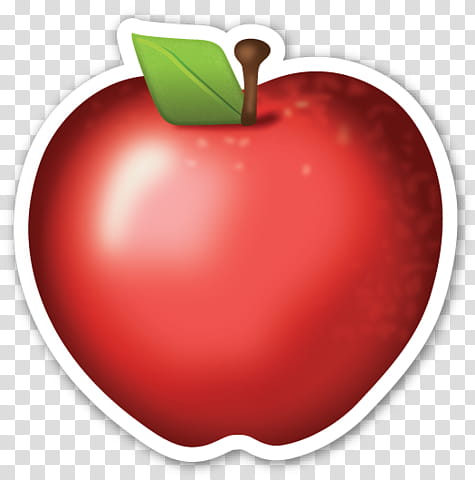 Sticker red apple 