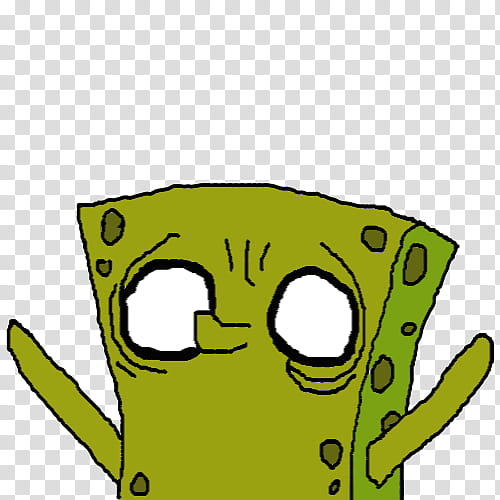 YAY Spongebob Bootleg V, green cartoon character transparent background PNG clipart