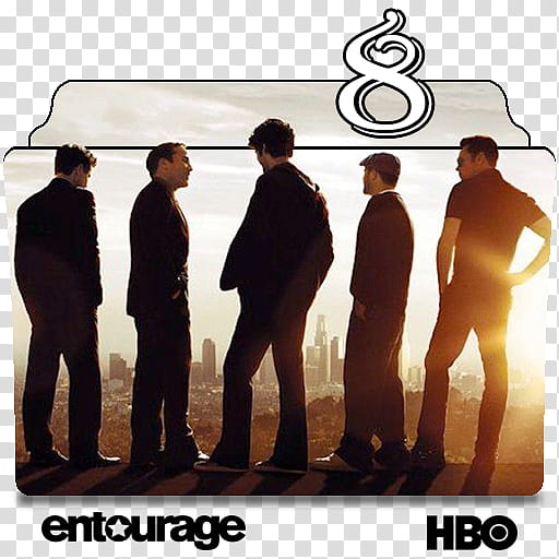 Entourage series and season folder icons, Entourage S ( transparent background PNG clipart