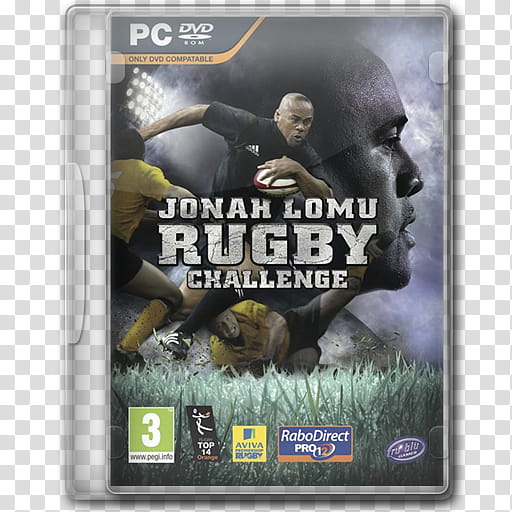 Game Icons , Jonah-Lomu-Rugby-Challenge, PC DVD Jonah Lomu Rug transparent background PNG clipart
