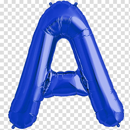 Cryba, blue letter A balloon transparent background PNG clipart
