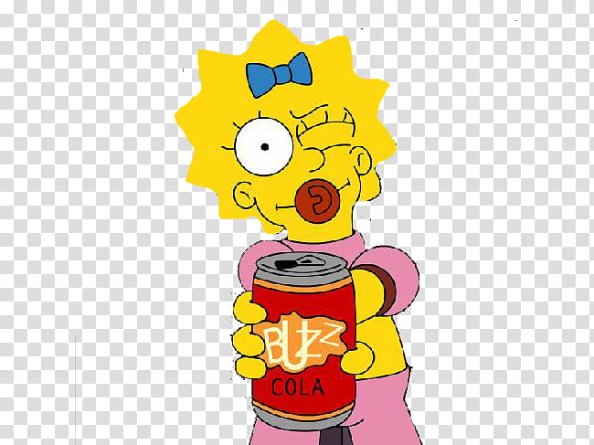 Los Simpsons  texto P, The Simpson character holding can transparent background PNG clipart