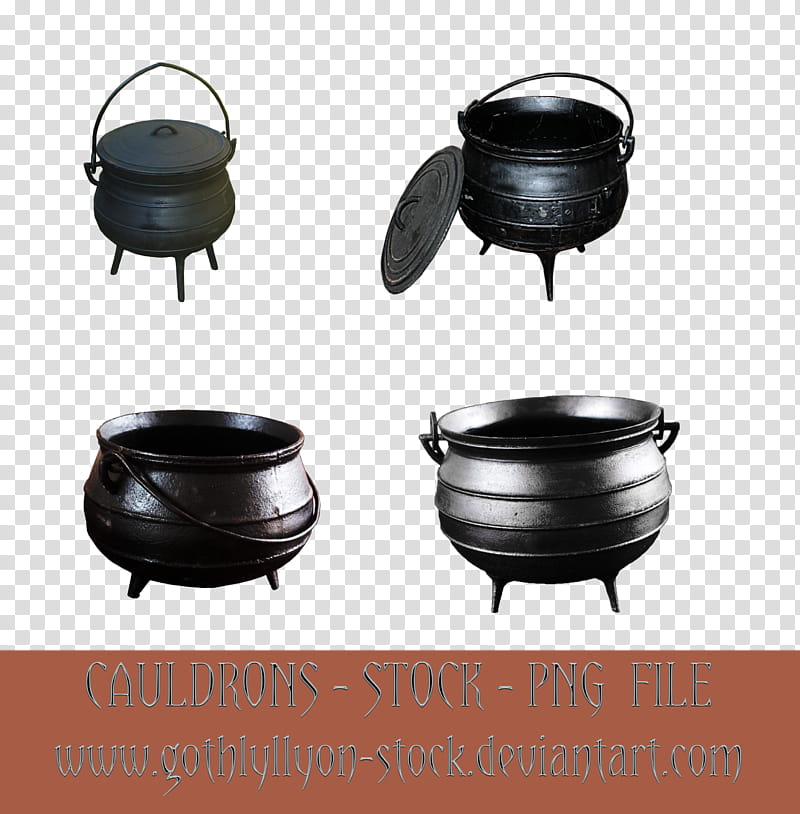 Cauldrons, gray steel Cauldrons pots collage transparent background PNG clipart