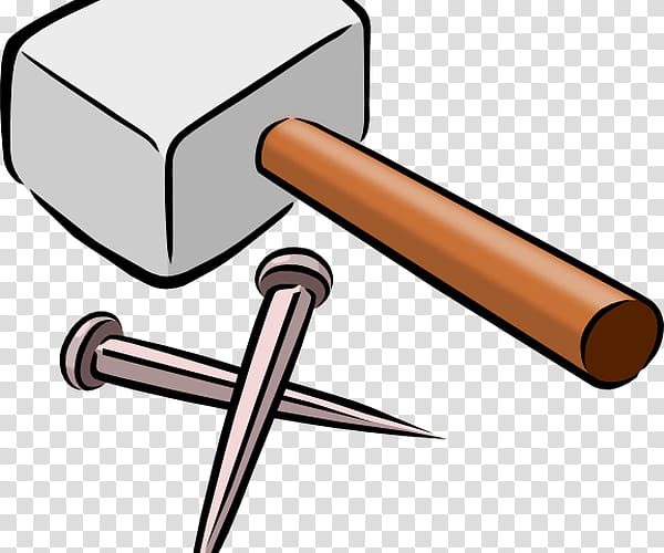 Hammer, Cartoon, Nail, Drawing, Tool, Sledgehammer, Nail Clippers, Mallet transparent background PNG clipart