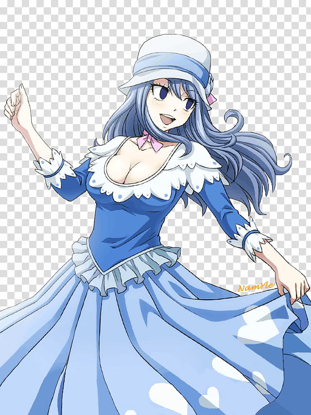 Juvia Lockser Render, female anime character transparent background PNG clipart