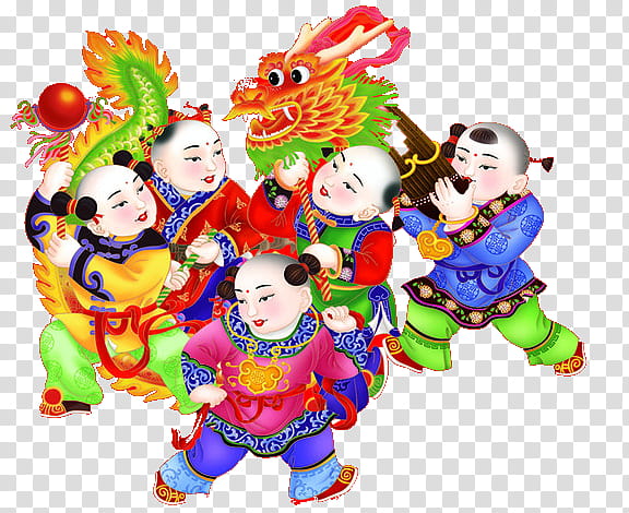 Chinese New Year Lion Dance, Dragon Dance, Festival, Lantern Festival, New Years Eve, Culture, Music, Chinese Dragon transparent background PNG clipart