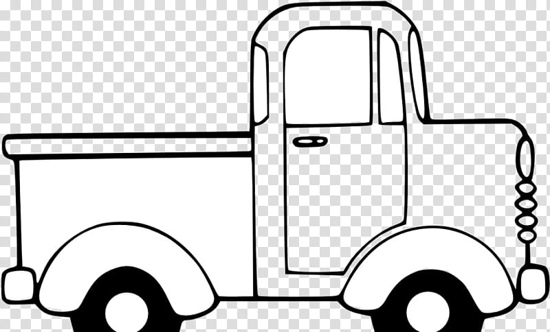 Cartoon Book, Pickup Truck, Toyota Hilux, Thames Trader, Van, Vehicle, Semitrailer Truck, Line Art transparent background PNG clipart
