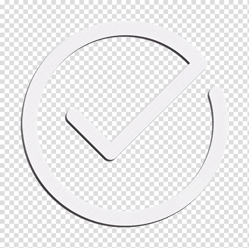 checkmark icon, Text, Logo, Blackandwhite, Symbol, Circle transparent background PNG clipart