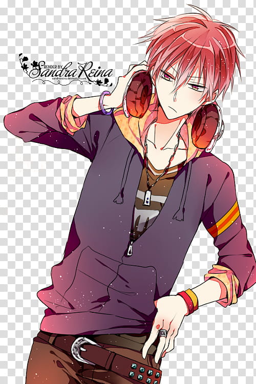 [Render #] Akashi Seijuro, red haired male anime character transparent background PNG clipart