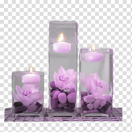 Velas Estilo Vintage, purple candles transparent background PNG clipart