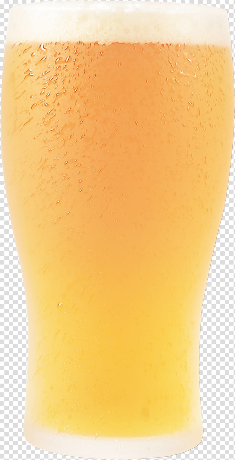 beer glass drink pint glass yellow wheat beer, Watercolor, Paint, Wet Ink, Fizz, Nonalcoholic Beverage, Juice, Champagne Cocktail transparent background PNG clipart