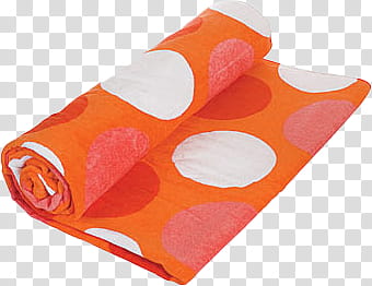 Summer, orange and white polka dot blanket transparent background PNG clipart