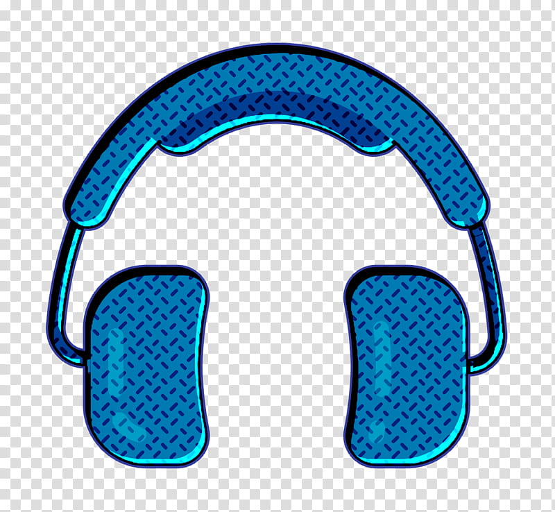 free icon headphones icon hipster icon, Music Icon, On Trend Icon, Aqua, Electric Blue transparent background PNG clipart