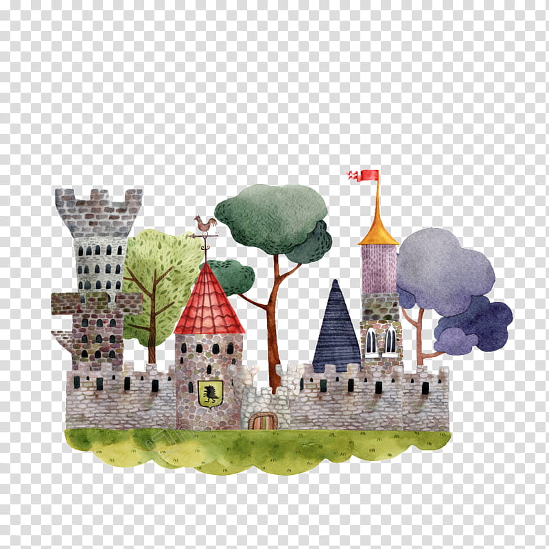 Castle, Cartoon, Figurine, Playset, Tower, Toy transparent background PNG clipart