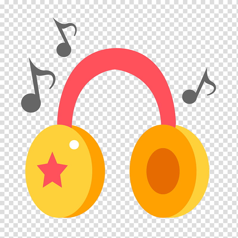 Headphones, Headset, Cartoon, Raster Graphics, Surface Book, Orange, Audio Equipment, Circle transparent background PNG clipart